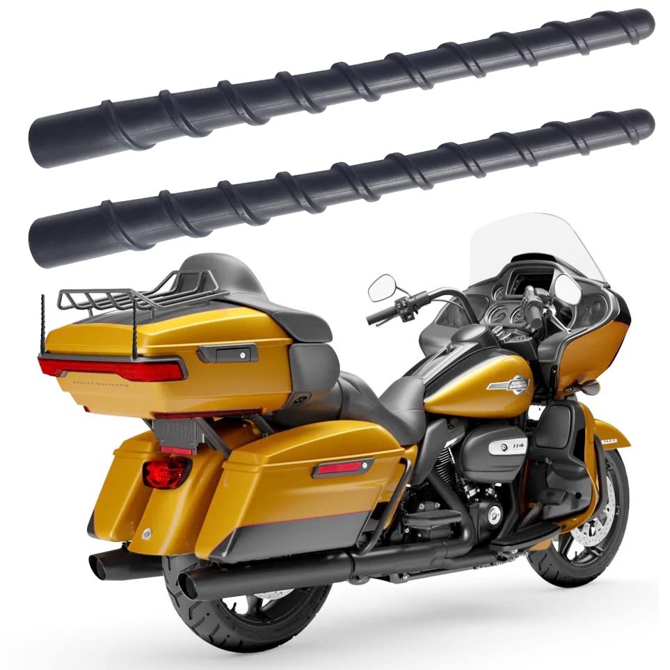Antenne pour Harley Davidson 1998-2023 en caoutchouc spirale noir de 17,8 cm