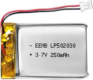 EEMB 3.7V Li-ion 502030 Battery 250mAh Lipo Battery Rechargeable Lithium Polymer ion Battery Pack with JST Connector.Make Sure Device Polarity Matches with Battery Before Purchase!!!