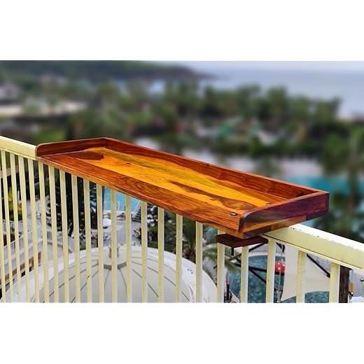 Furnelift Wooden Railing Table - Round, Teak