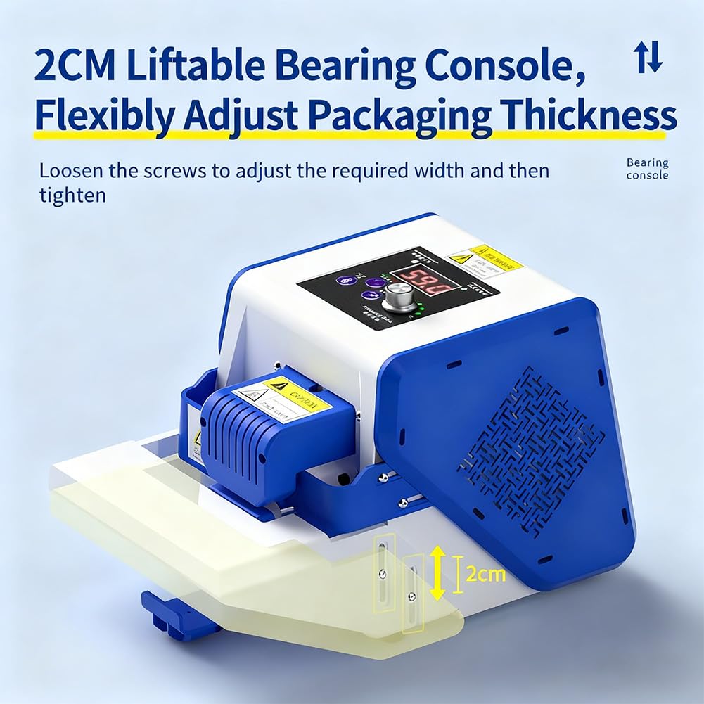 Macchina di Tenuta Automatica di Calore, Rullo di plastica 80W con Temperatura Regolabile, velocità, 5m/min per PVC, Sacchetti di Lamina - Ideale per l'uso Domestico