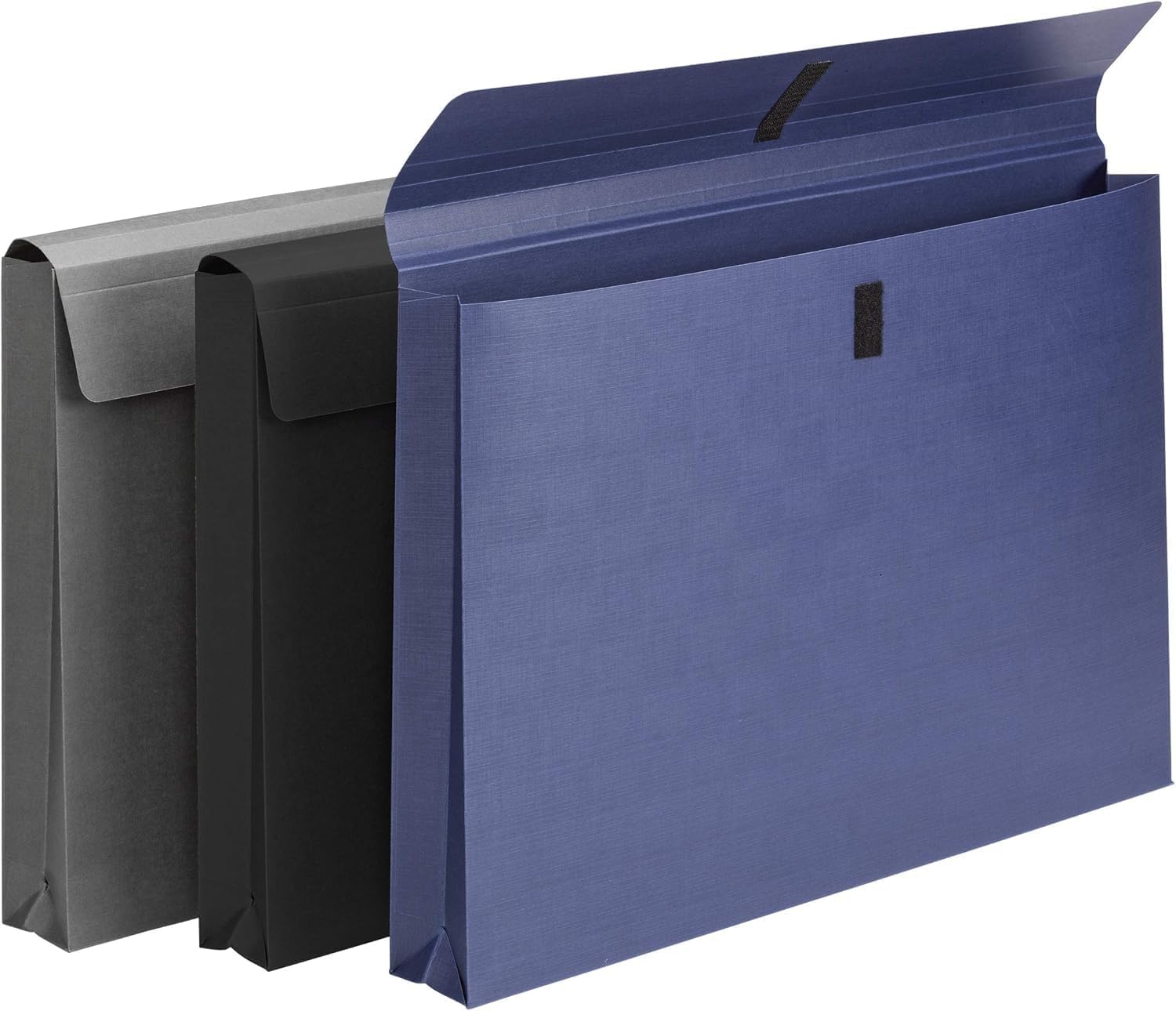 Smead Expanding Linen Wallet, 2" Expansion, Hook-and-Loop Closure, Tabloid Size, Assorted Colors, Pack of 6 (71170)