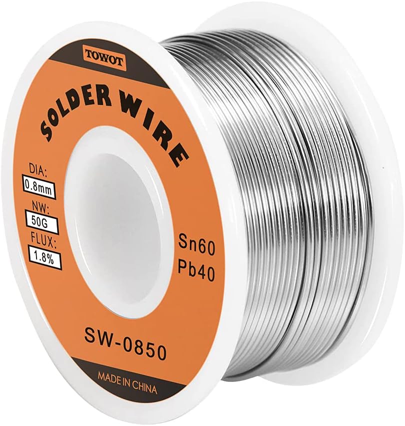 TOWOT Tin Lead Rosin Core Solder Wire for Electrical Soldering, Content