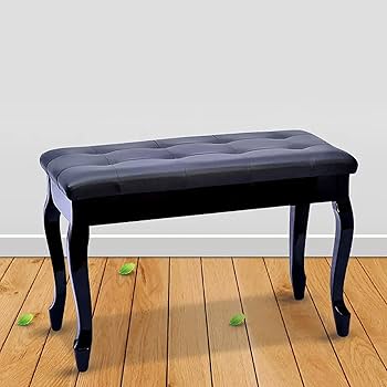 Amazon.co.jp: ピアノ 椅子 2人掛け 楽譜収納付き 木製 ピアノイス