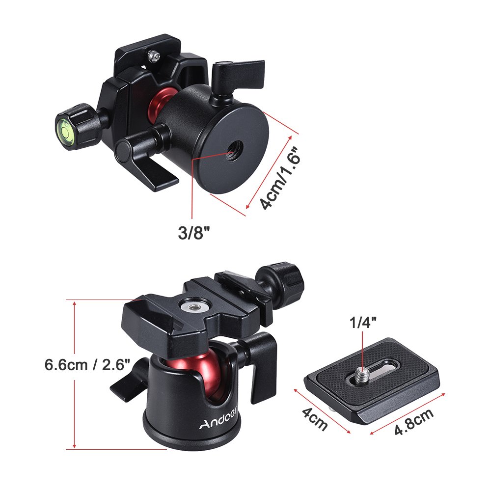 Andoer Mini Palmare Treppiede Da Viaggio Con Testa Della Sfera Per Canon Nikon Sony Dslr Mirrorless Videocamera Mini Treppiede Fotocamera Per Gopro Per Iphone Samsung Huawei Smartphone