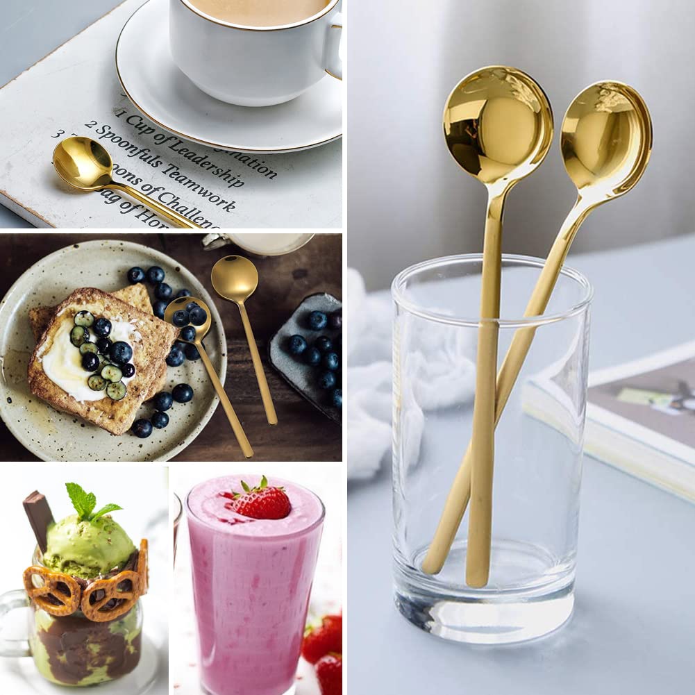 Uxcell Lot De 4 Mini Cuillères à Expresso En Acier Inoxydable De 12,7