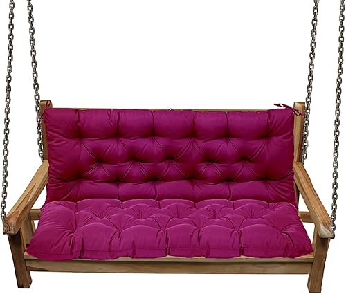 Miniatura 7 de Cojines de repuesto para columpios al aire libre, cojín resistente al agua con lazos, cojines de columpio de 2 a 3 plazas para muebles de jardín,