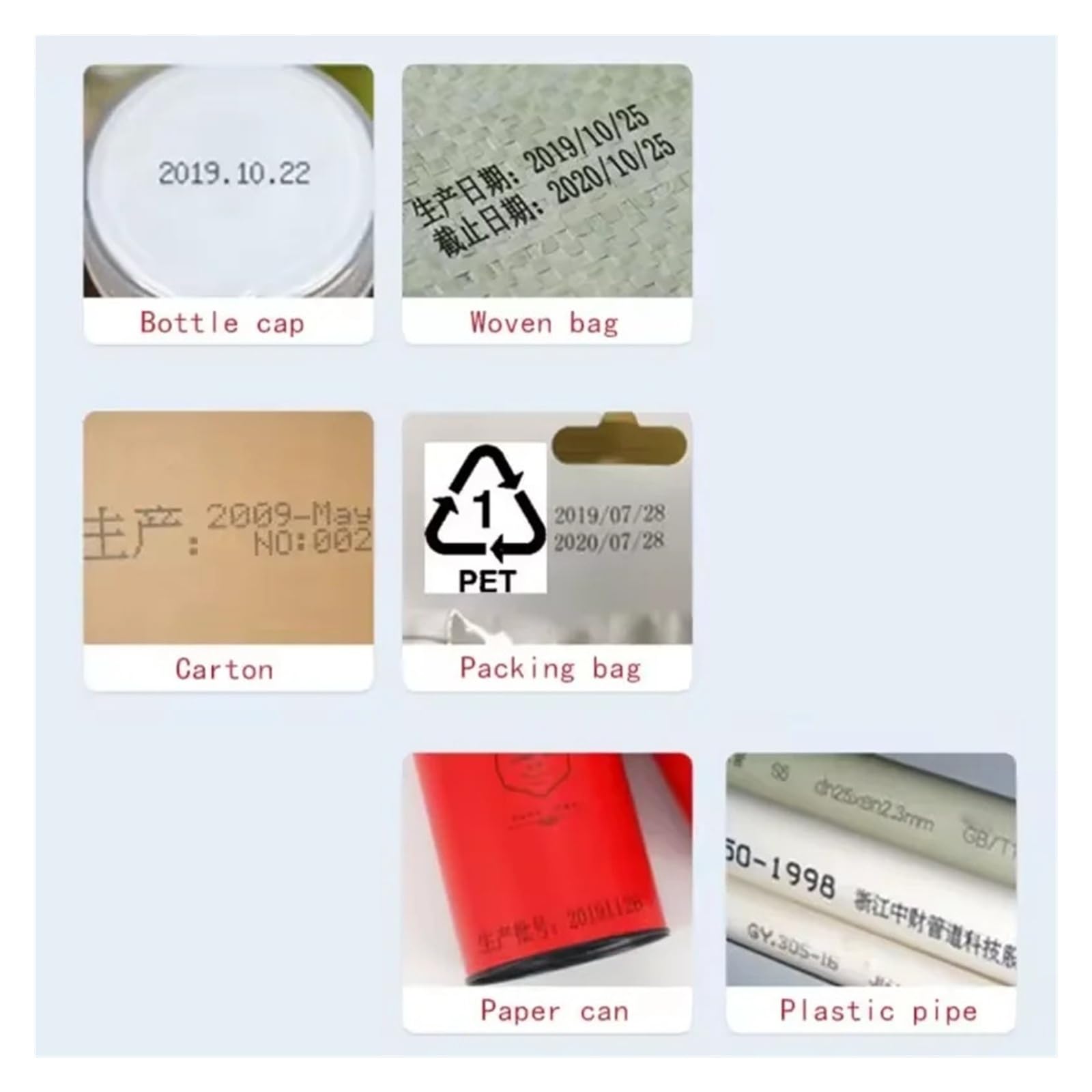 Ręczna drukarka atramentowa 12,7 mm z 4,3-calowym ekranem dotykowym do kodu, daty i numeru, Logo, daty ważności, plastikowego kartonu na każdym materiale