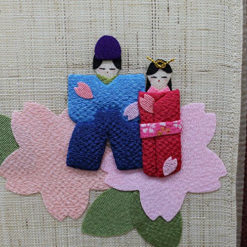 雛祭り　押絵飾りタペストリー 吊りタペストリー お雛様」ひな飾り 雛飾り 押し絵 ちりめん細工
