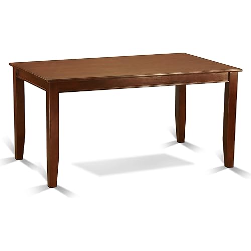 East West Furniture DUNO7-MAH-W Dudley 7 Piece Dining Set Consist of a Rectangle Solid Wood Table and 6 Kitchen Room Chairs, 36x60 Inch, Mahogany