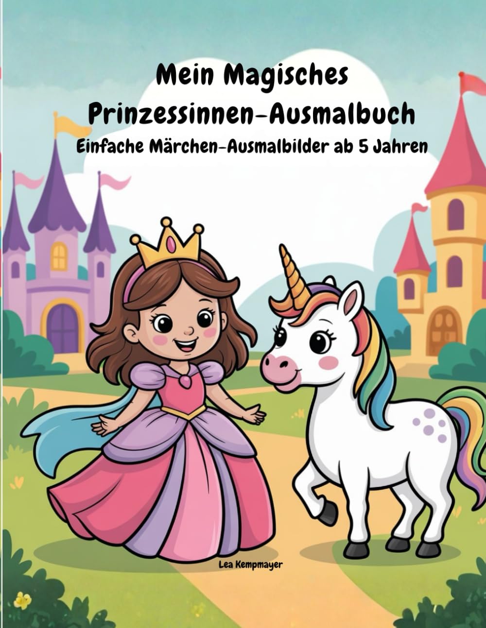 Mein Magisches Prinzessinnen-Ausmalbuch - Einfache Märchen-Ausmalbilder ab 5 Jahren