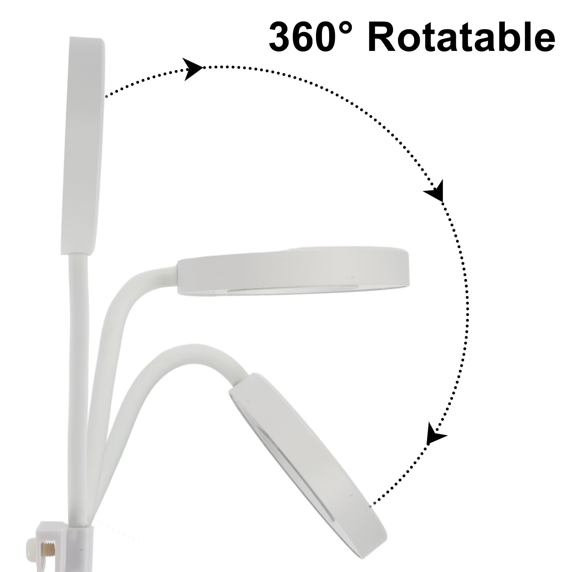 CAPASTEC Fish Tank Light, Aquarium Light, USB Small Aquarium Light, 360° Rotate Timer Aquarium Lamp, White - Image 2
