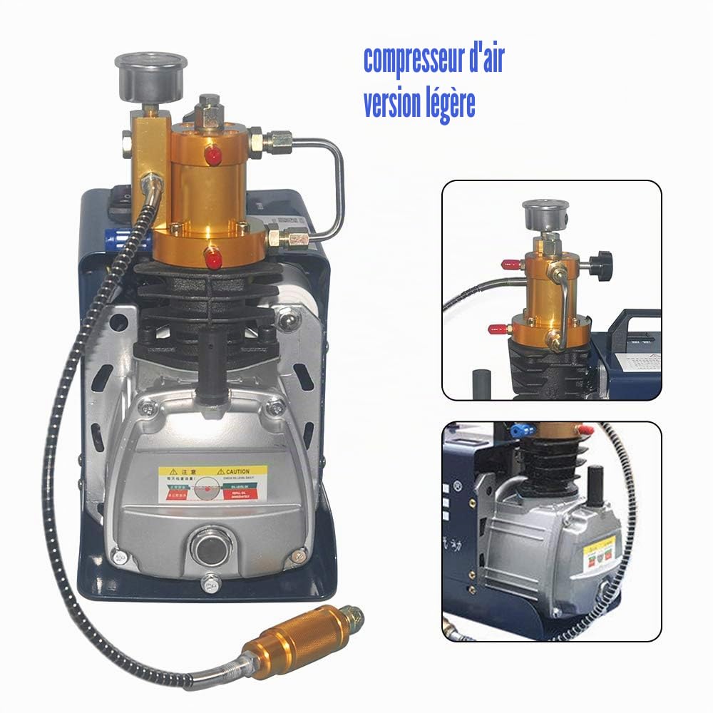Pompe à air haute pression 220 V 300 bar 30 MPA 4500 PSI Compresseur PCP Airgun Scuba