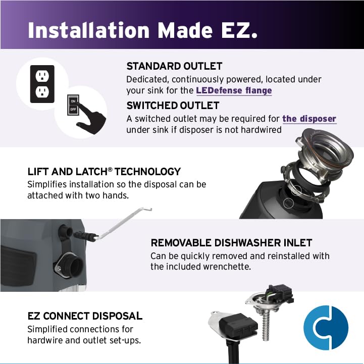 INSINKERATOR Evolution 1.0HP LED Garbage Disposal & Antimicrobial Flange - image 8