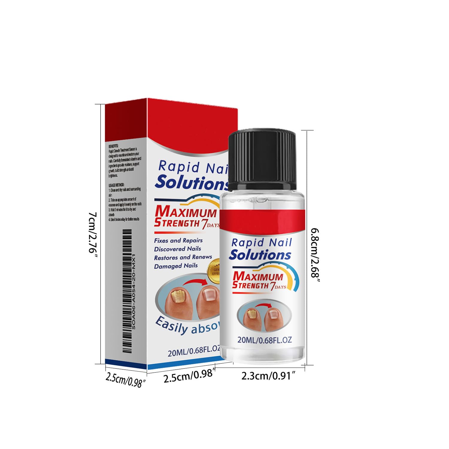 Rapid Nail Solutions Maximum Strength 7 Days Serum for Damaged & Discoloured Nails, Repairing - Image 3