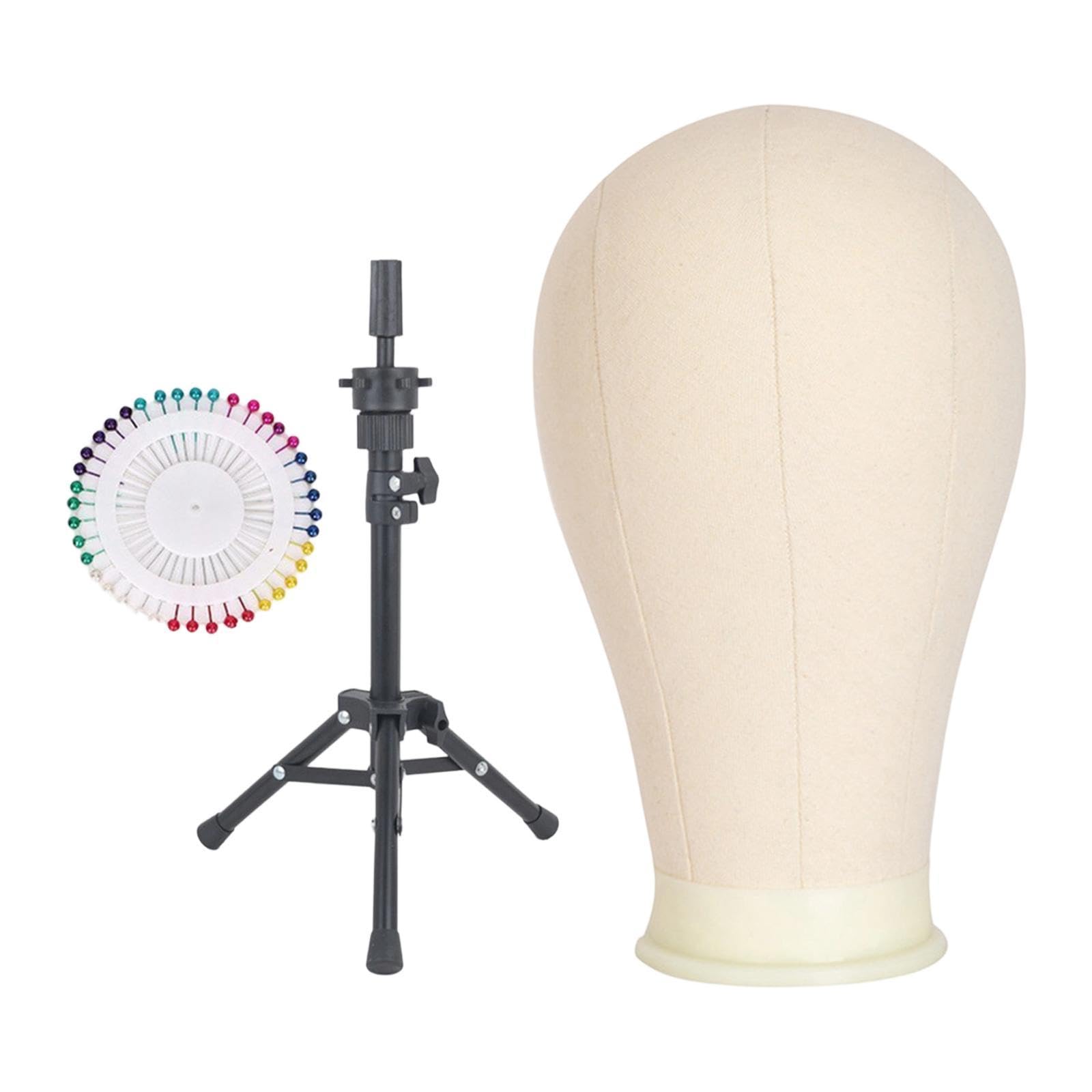 MERIGLARE Cabeza de maniquí Modelo Blanca Resistente con Soporte para Pelucas, para estilizar Gafas, exhibir Sombreros y secarlos, 23 Inch