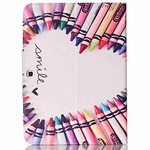 Galaxy Tab 4 10.1 Case,Dteck(Tm) Cartoon Cute Premium Synthetic Leather Smart Cover With [Auto Sleep/Wake Function] Wallet Case For Samsung Galaxy Tab 4 10.1 Inch Sm-T530 (03 Color Pencil) #TOP2
