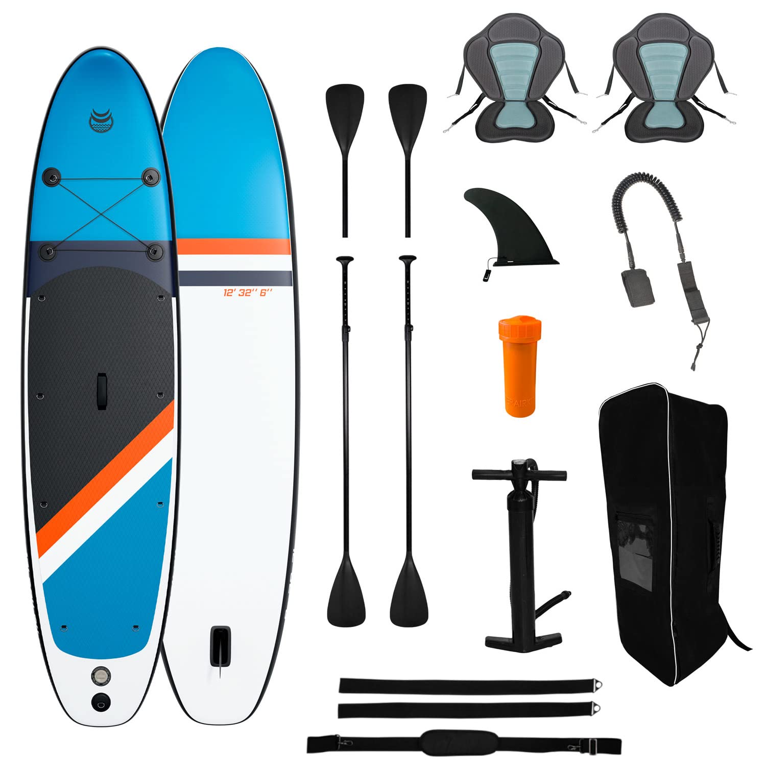 Paddle Gonflable 2 Personnes Sup Two 12' 32'' 6'' (366x81x15cm