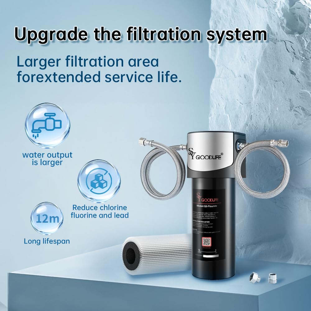 SYGOODLIFE Q5-F Direct Connect Under Sink Water Filter System,Remove PFAS, PFOA/PFOS, Fluoride, Chlorine,Lead - Image 2