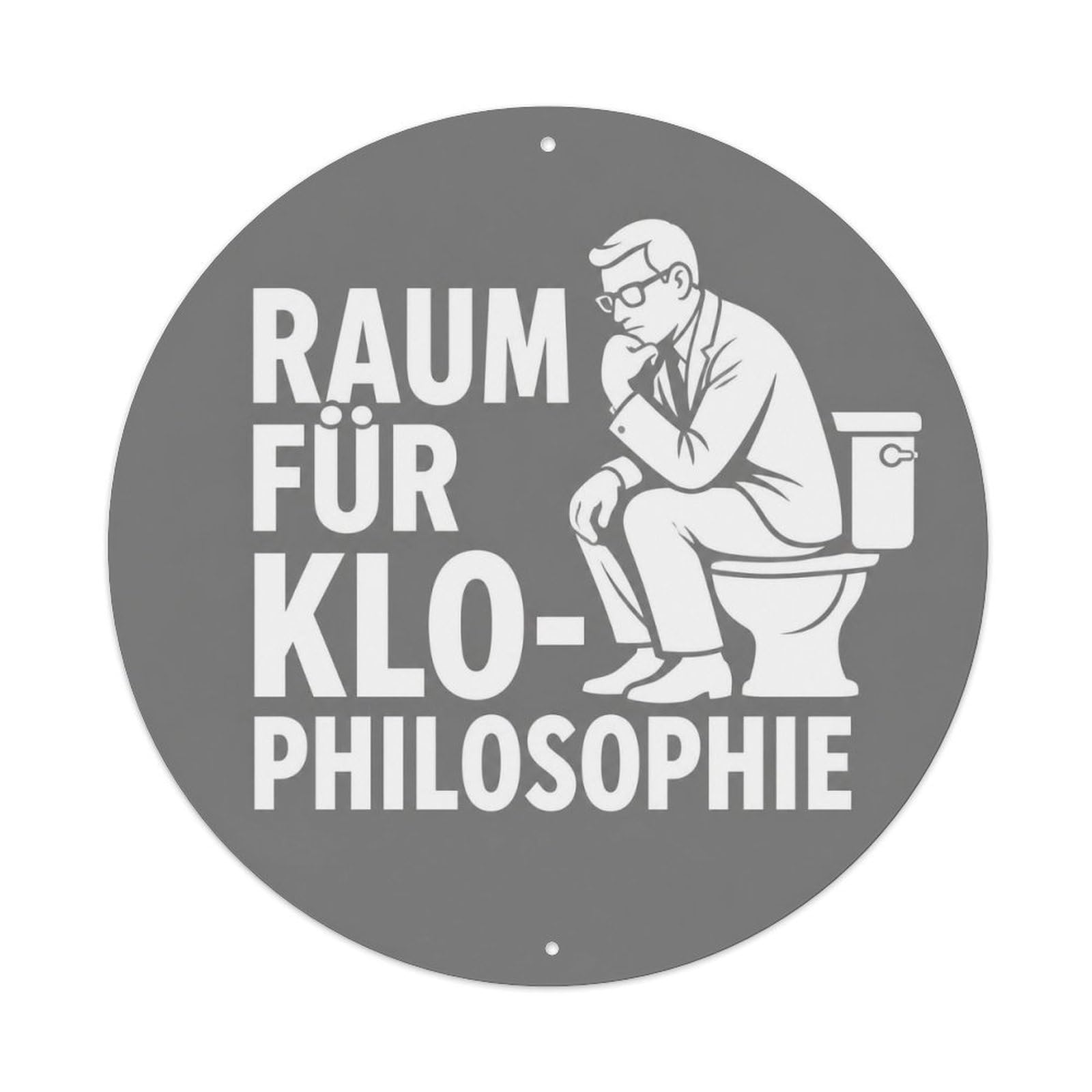 Olyhtr 8X8inch Classic Style Klo Philosophie Wc Direction German Classic Lettering Metal Tin Sign