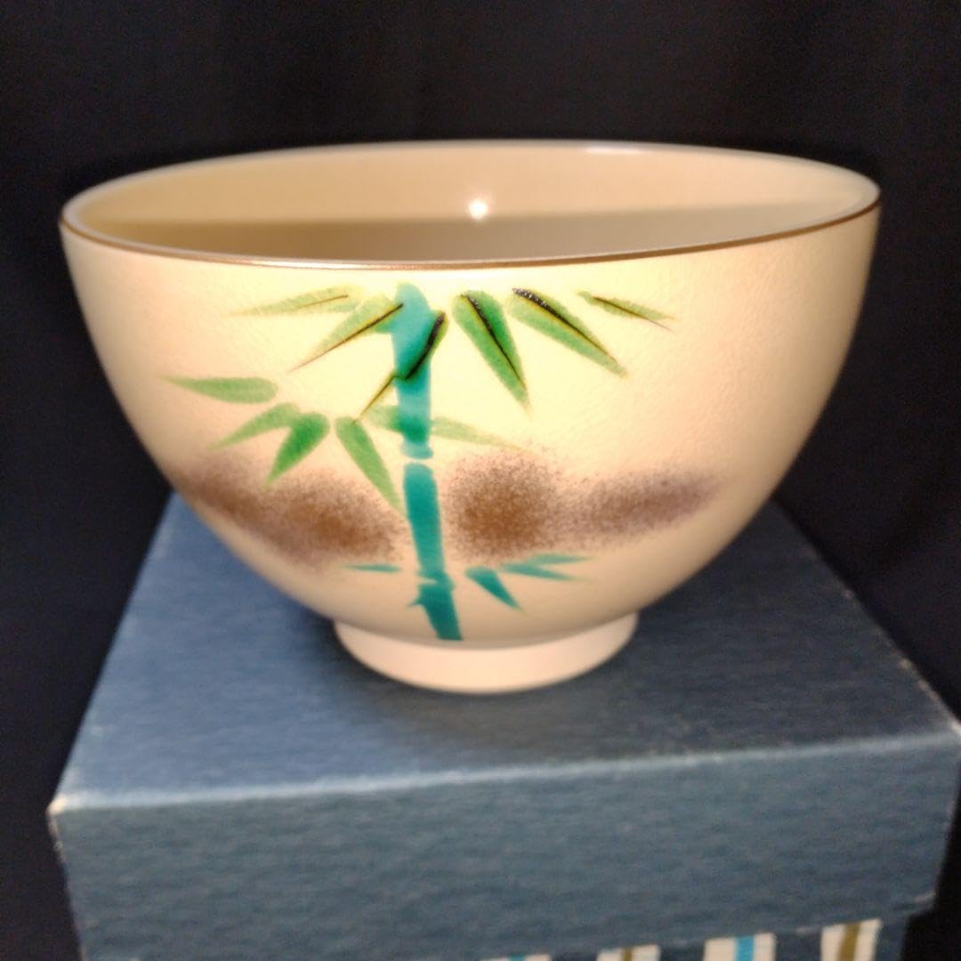 龍靖 京焼 竹絵 平茶碗 抹茶茶碗 在銘 茶道具 B-12 2026年最新Yahoo