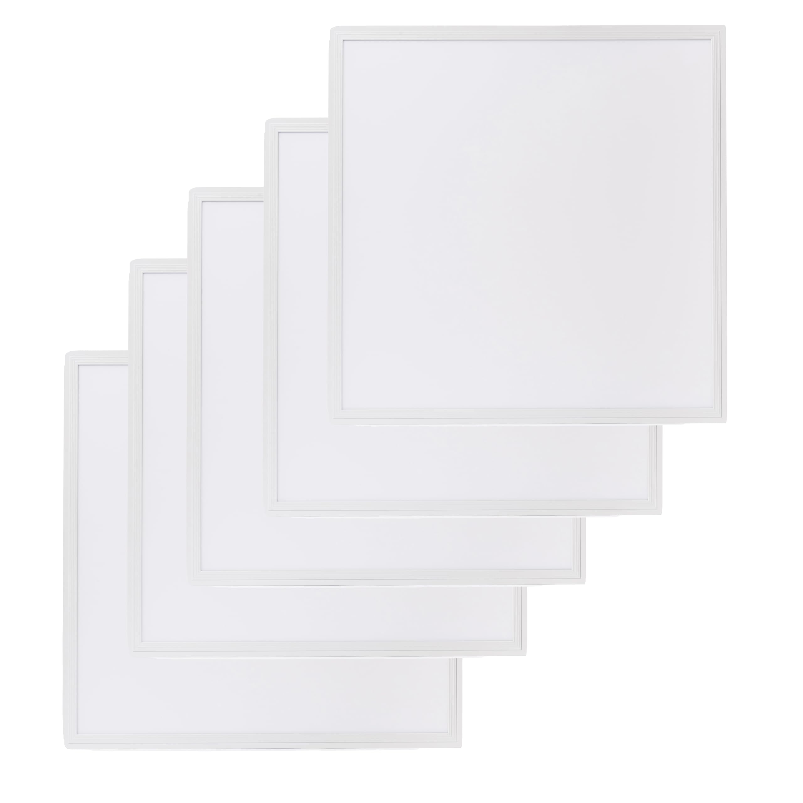 Brightex, Pack of 5 48W LED Ceiling Panel Light 600x600mm – Ultra Bright 4320 Lumen Cool White Downlight, Recessed or Suspended Office Panel Tile for Commercial & Home Use