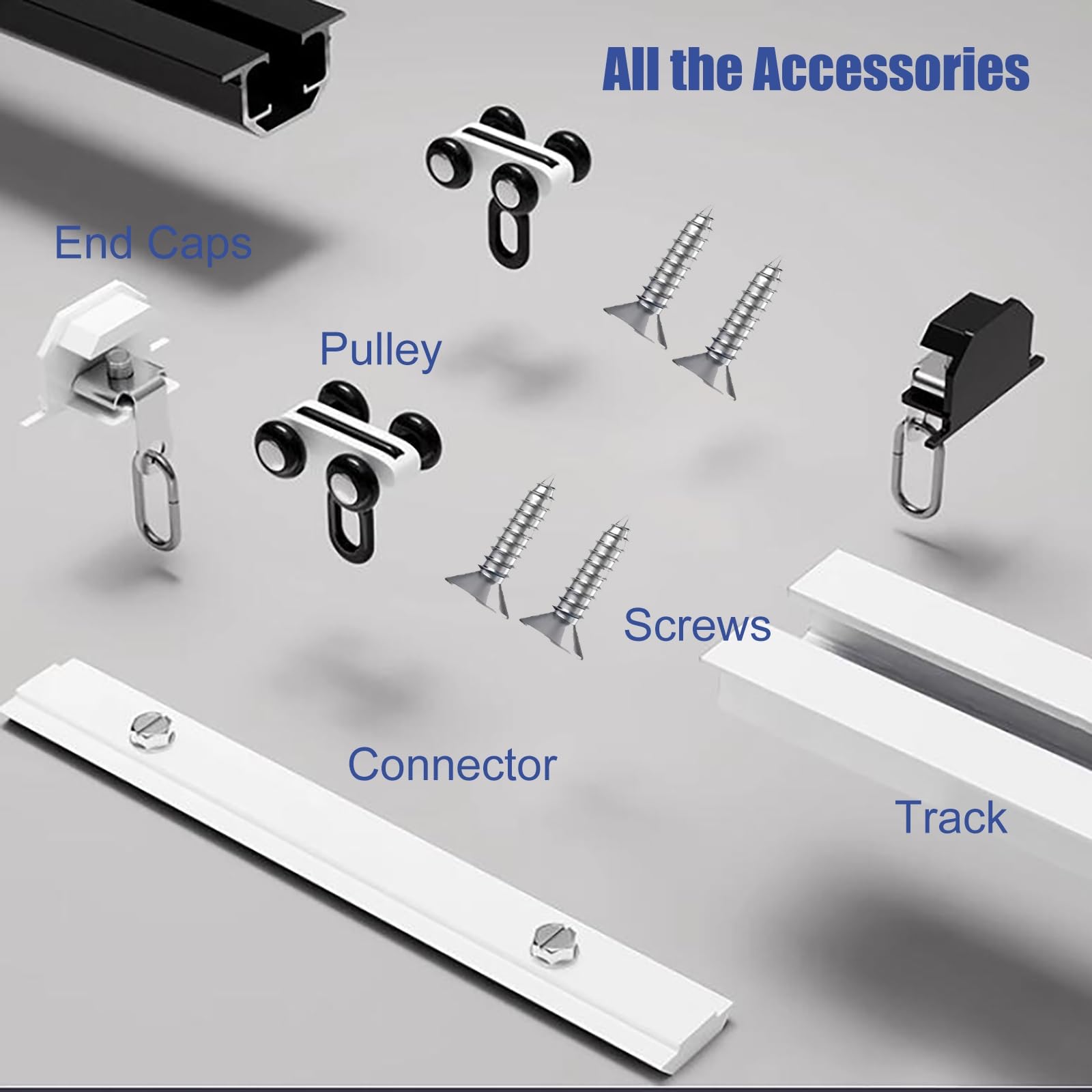 Système de rail de rideau robuste pour rideaux et séparateurs de pièce – Solution de suspension polyvalente, durable, facile à installer pour la décoration de la maison et du bureau