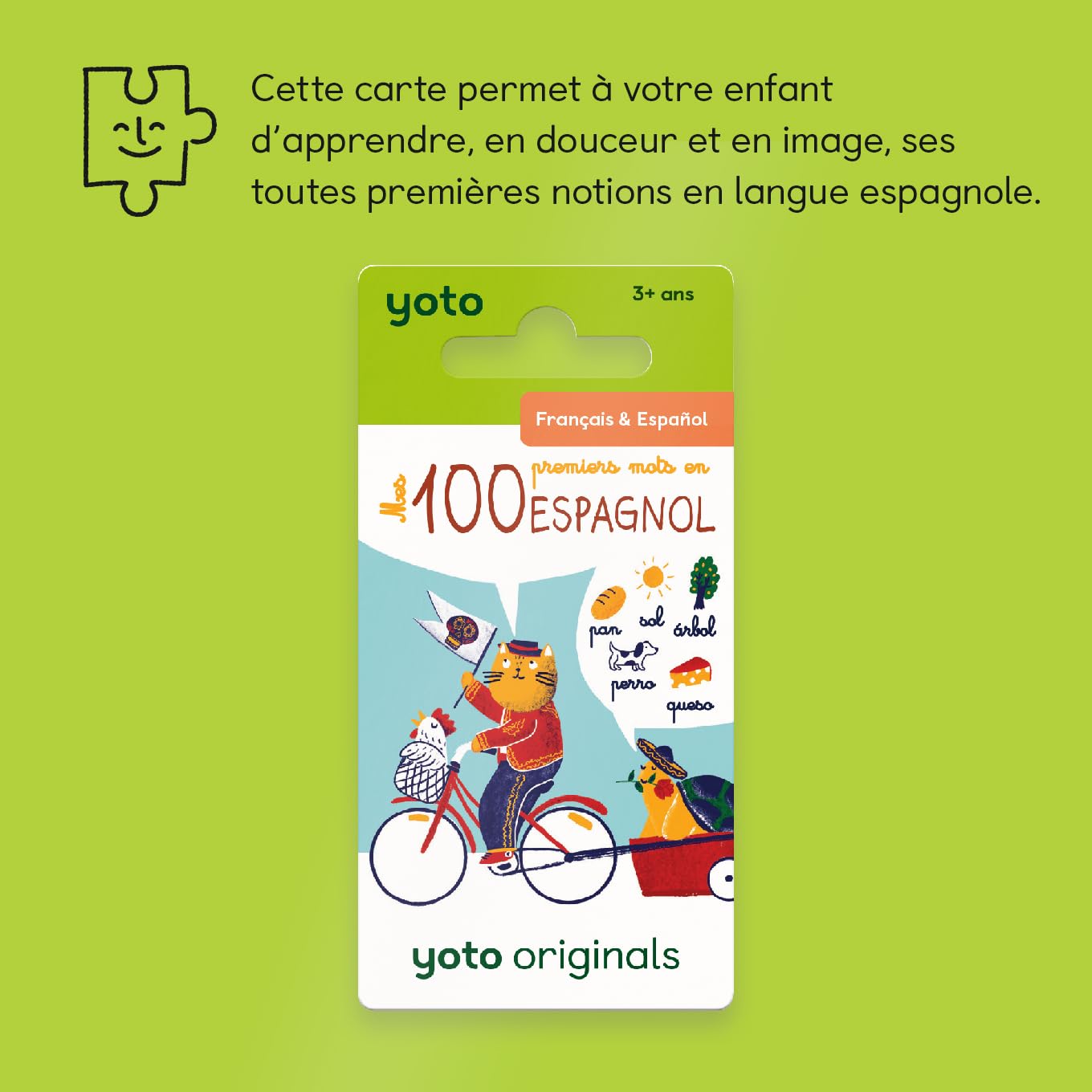 Yoto Mes 100 Premiers Mots en Espagnol Livre Audio Enfants 3-14 Ans