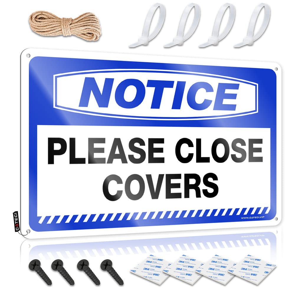 Klimora Women's One Color Towels For Bathroom Notice Please Close Covers Tin Sign Towels For Bathroom Bathroom Towels Set Cooling T(30X40cm)