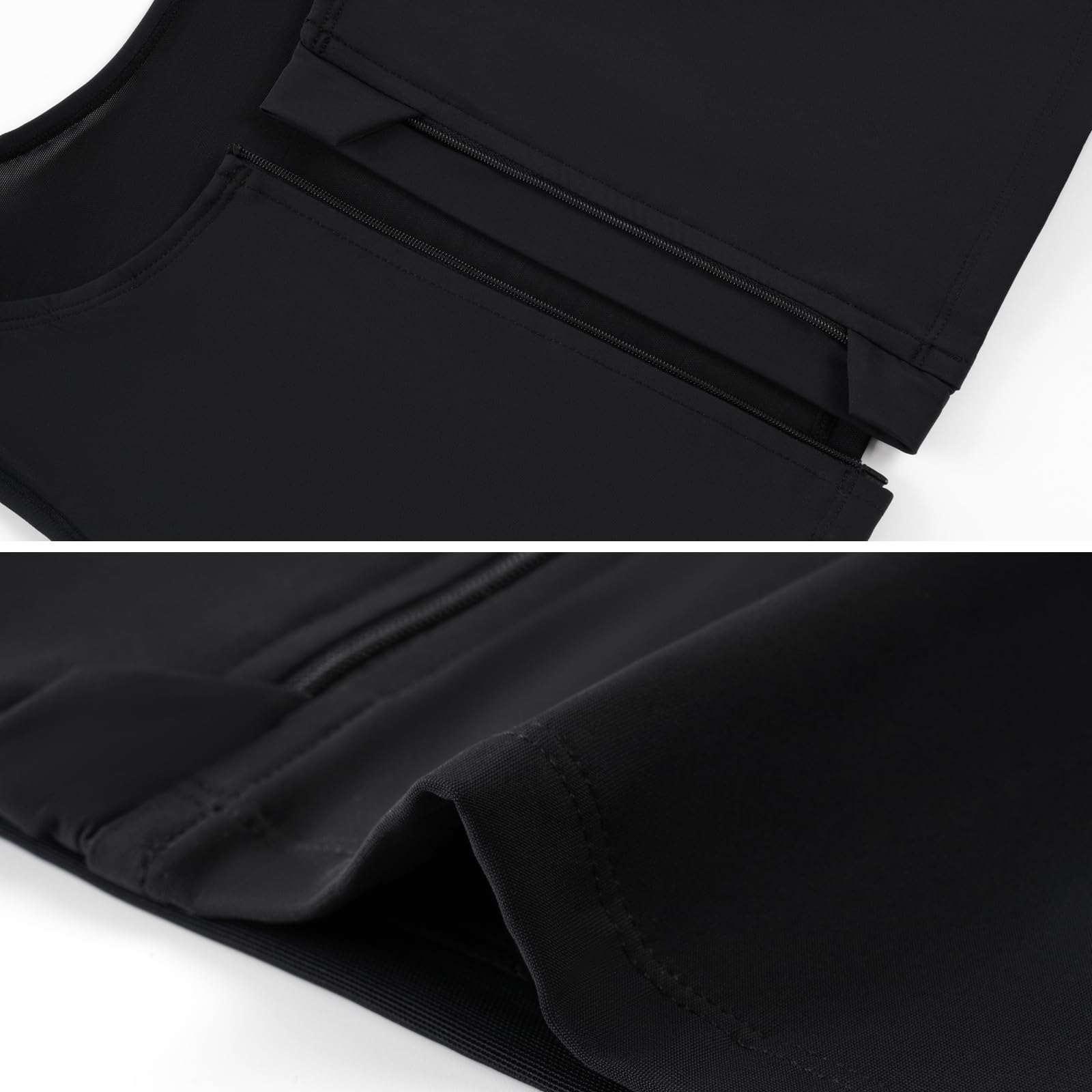 XUJI Tomboy Transgénero FTM Zip Up Aprendible Binder de media pecho transpirable
