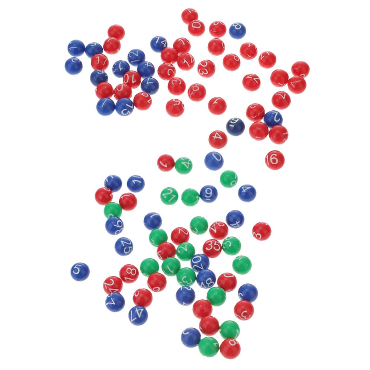 MOLUCKFU 2 Pack Raffle Balls Bingo Game Balls Numbers for Wedding Party Games Plastic Seamless Balls Bright