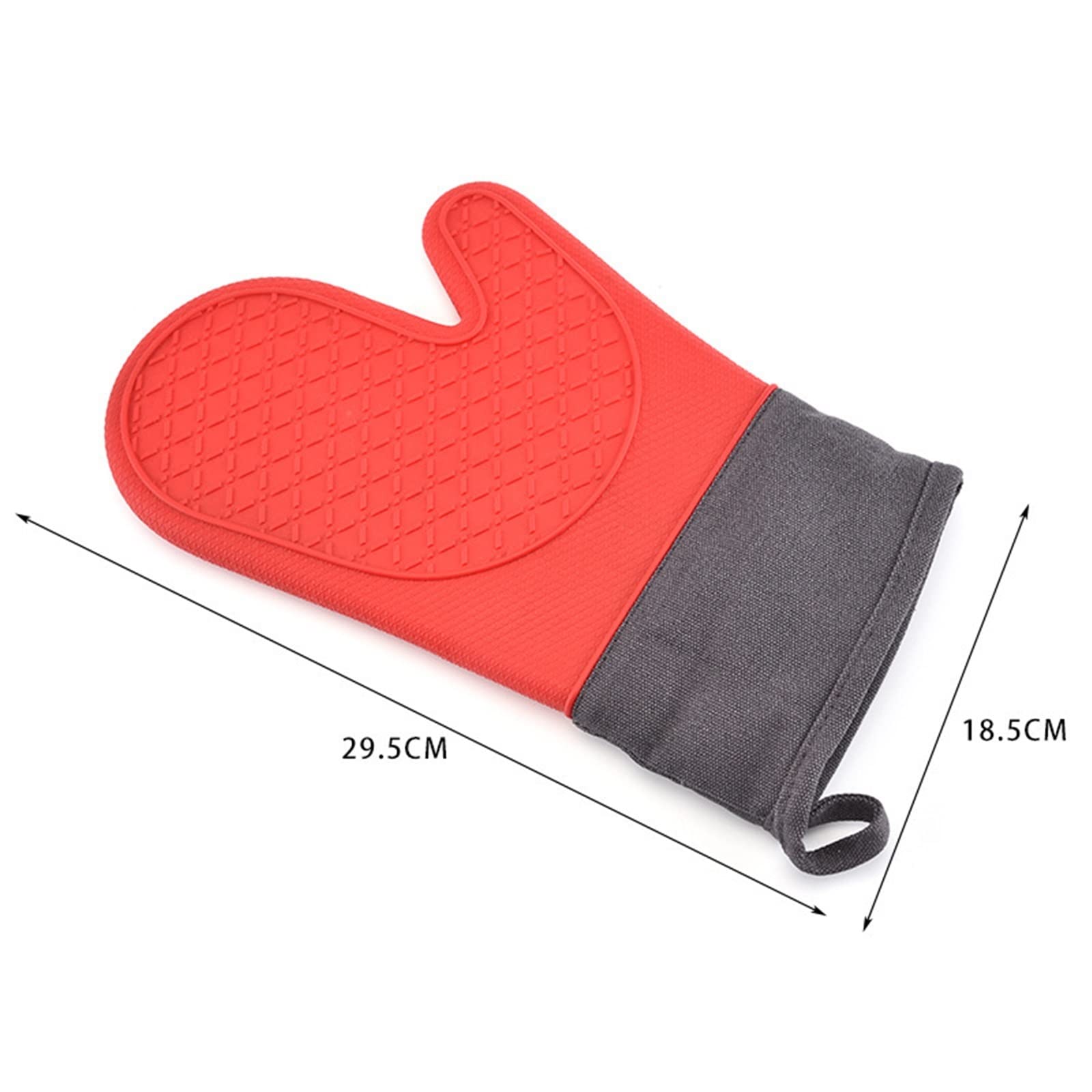 Gants de Cuisine en Silicone résistants à la Chaleur for Micro-Ondes, Barbecue, Four, Cuisson, Fondue, etc.(3)