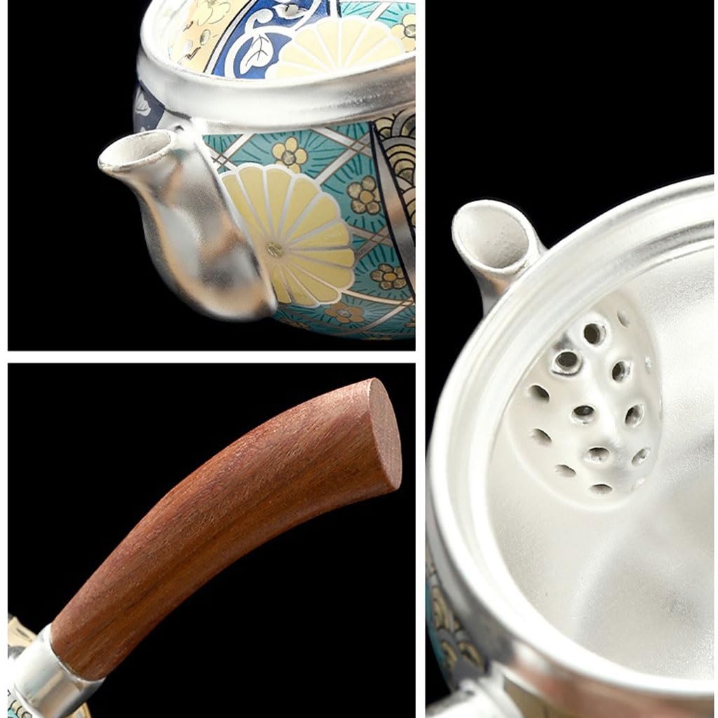 Ceramiczny czajniczek z bocznym uchwytem dzbanek ręcznie malowany zaparzacz do herbaty dom kuchnia popołudniowa herbata przyjęcie dekoracja stołu dzbanek do herbaty ceramiczny