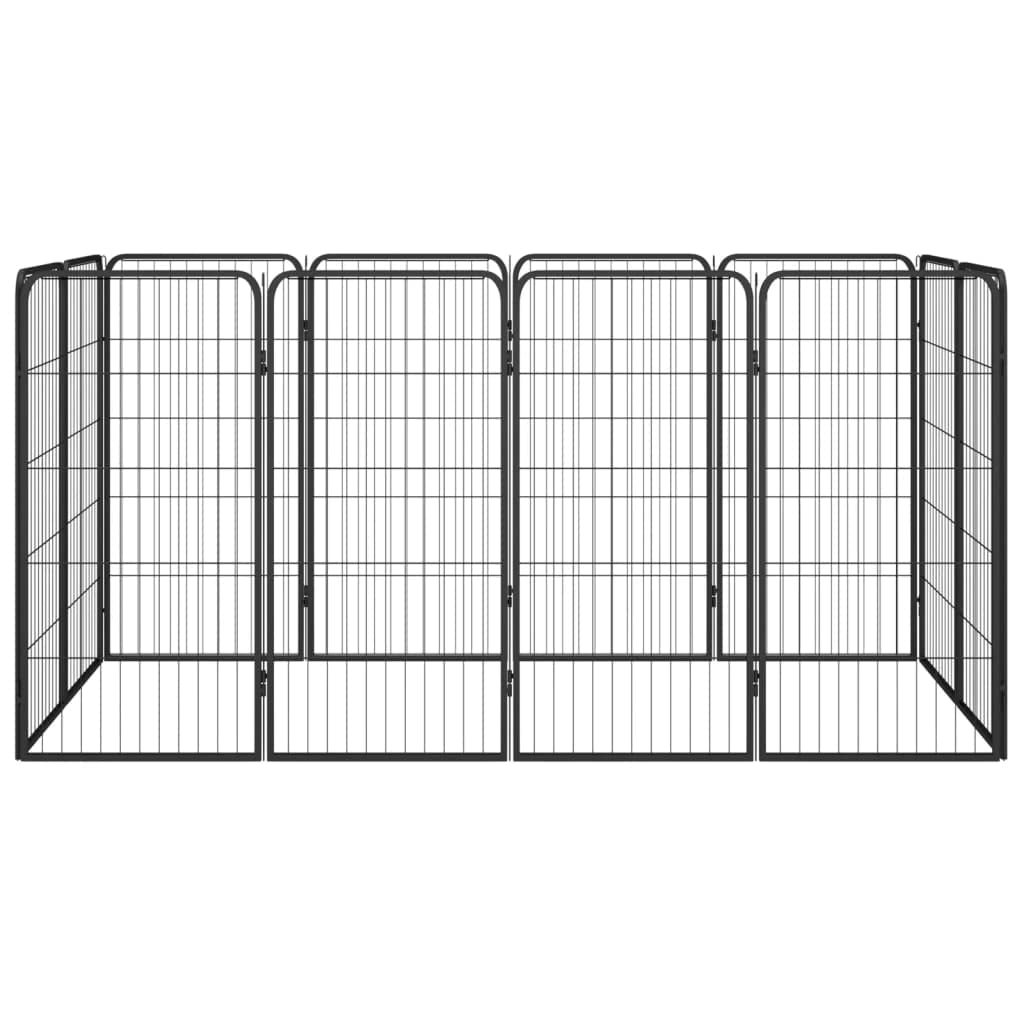 Aisifx 12-Panel Dog Playpen Black 19.7