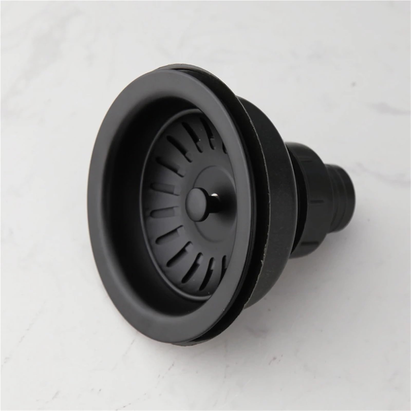 Abflusssieb SUS304 Spülbecken-Sieb-Stopper-Set, Abtropfgestell-Set(Black)