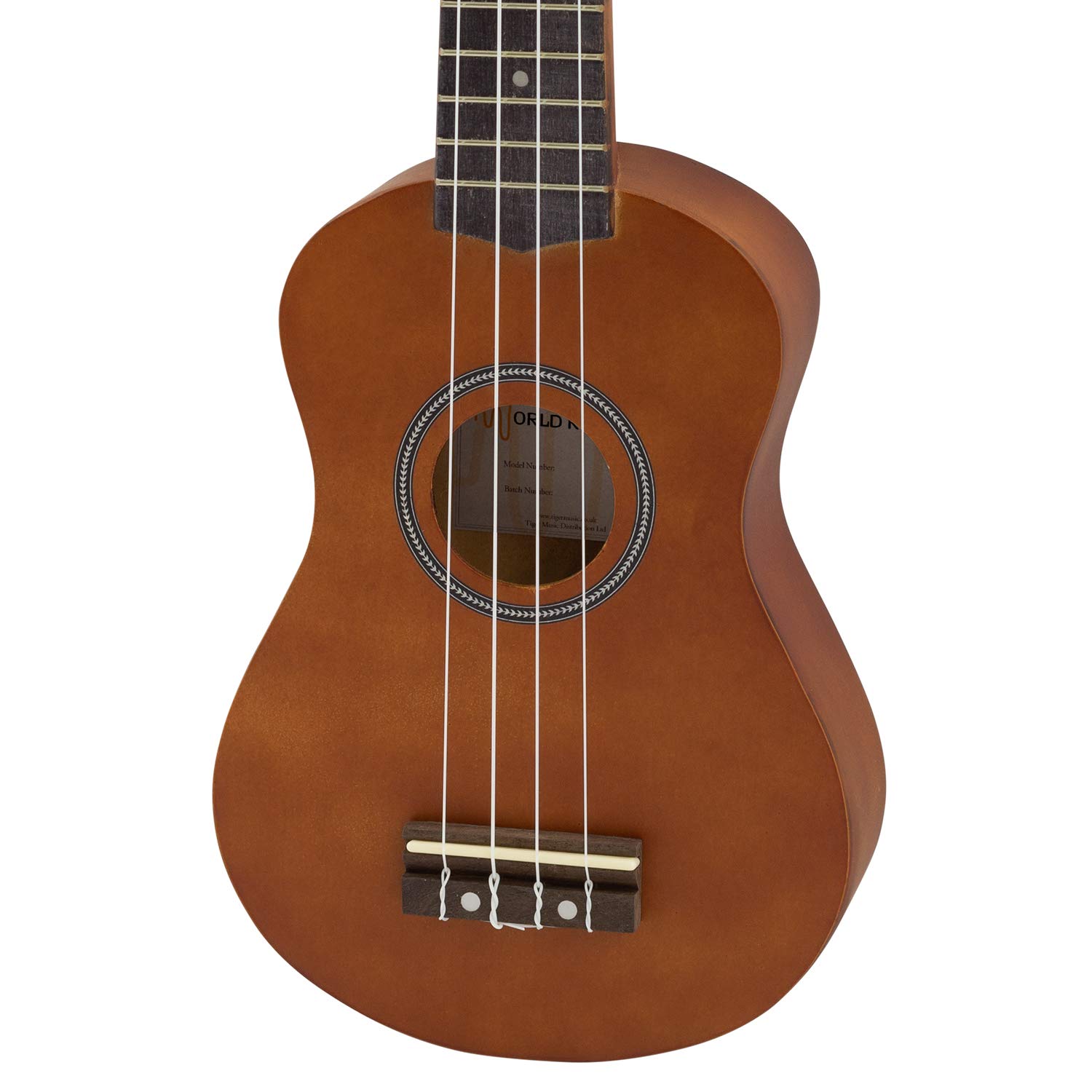 Ukulele Soprano per Principianti, Finitura Naturale, Con Custodia, Corde Di Ricambio per Ukulele e Plettro In Feltro, Marrone (Natural)