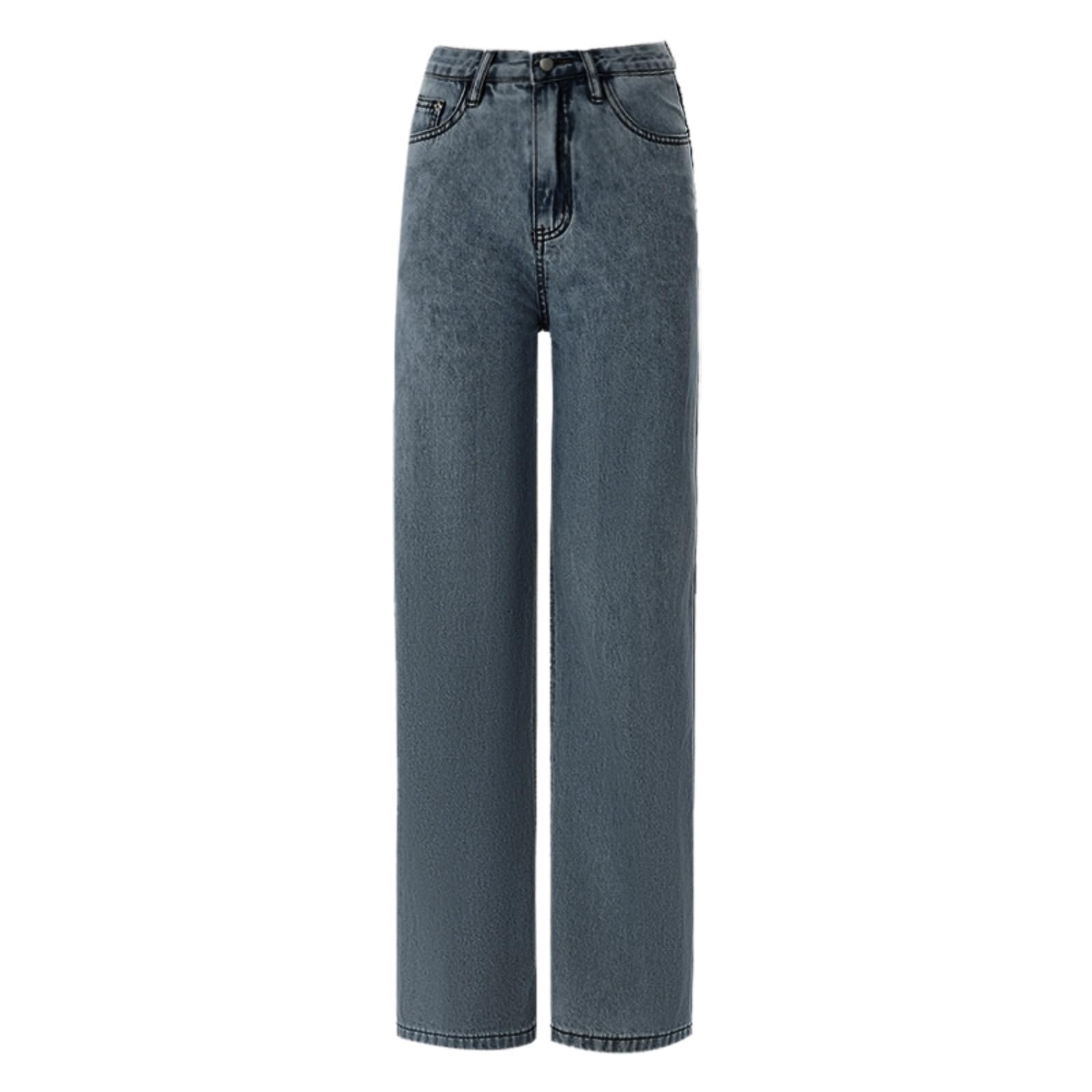 Generisch Pantalon de jogging pour femme - Jean large et taille basse - Coupe ample - Coupe droite - Jean stretch tendance