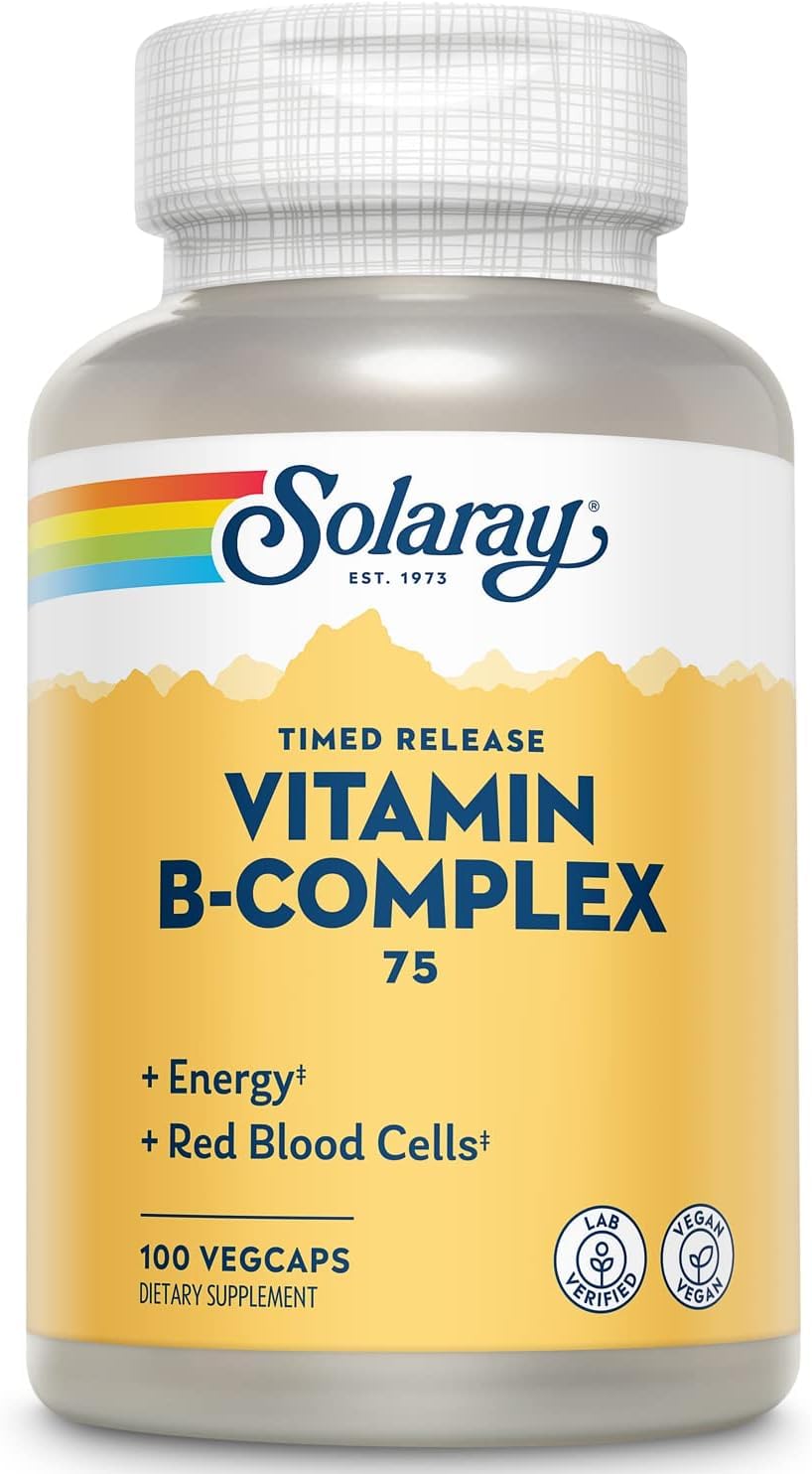 Solaray B-Complex 75 | Acción Retardada | 100 VegCaps