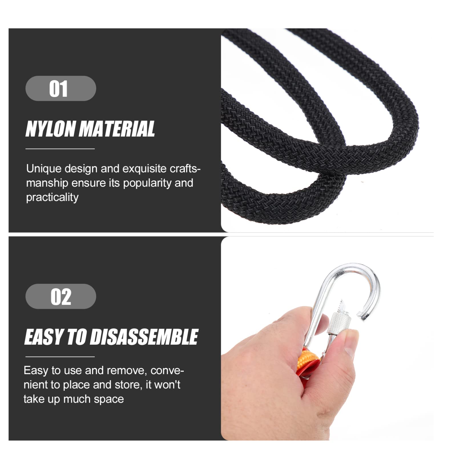 Cadena Resistente para Perros Cable de Camping de Nylon para Pasear y Correr Mascotas Accesorio de Acampada para Perros Duradero y Práctico de Usar para Exteriores