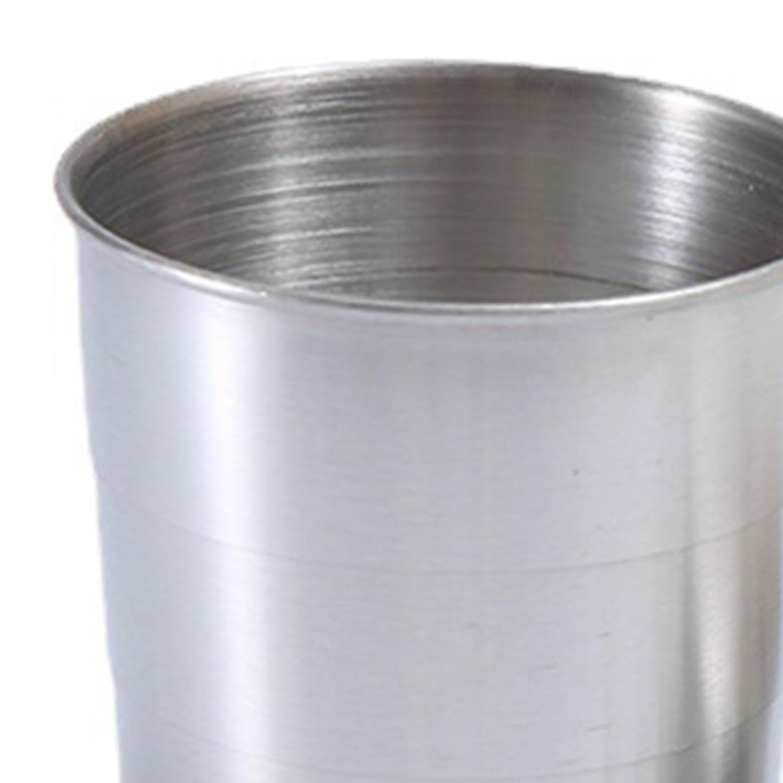 Tazza Pieghevole in Acciaio Inox Con Coperchio e Portachiavi (Grande 250 | Tazza in Metallo Riutilizzabile per Uso Alimentare, Si Estende per L'uso, Si Comprime per Campeggio, Escursionismo, Picnic