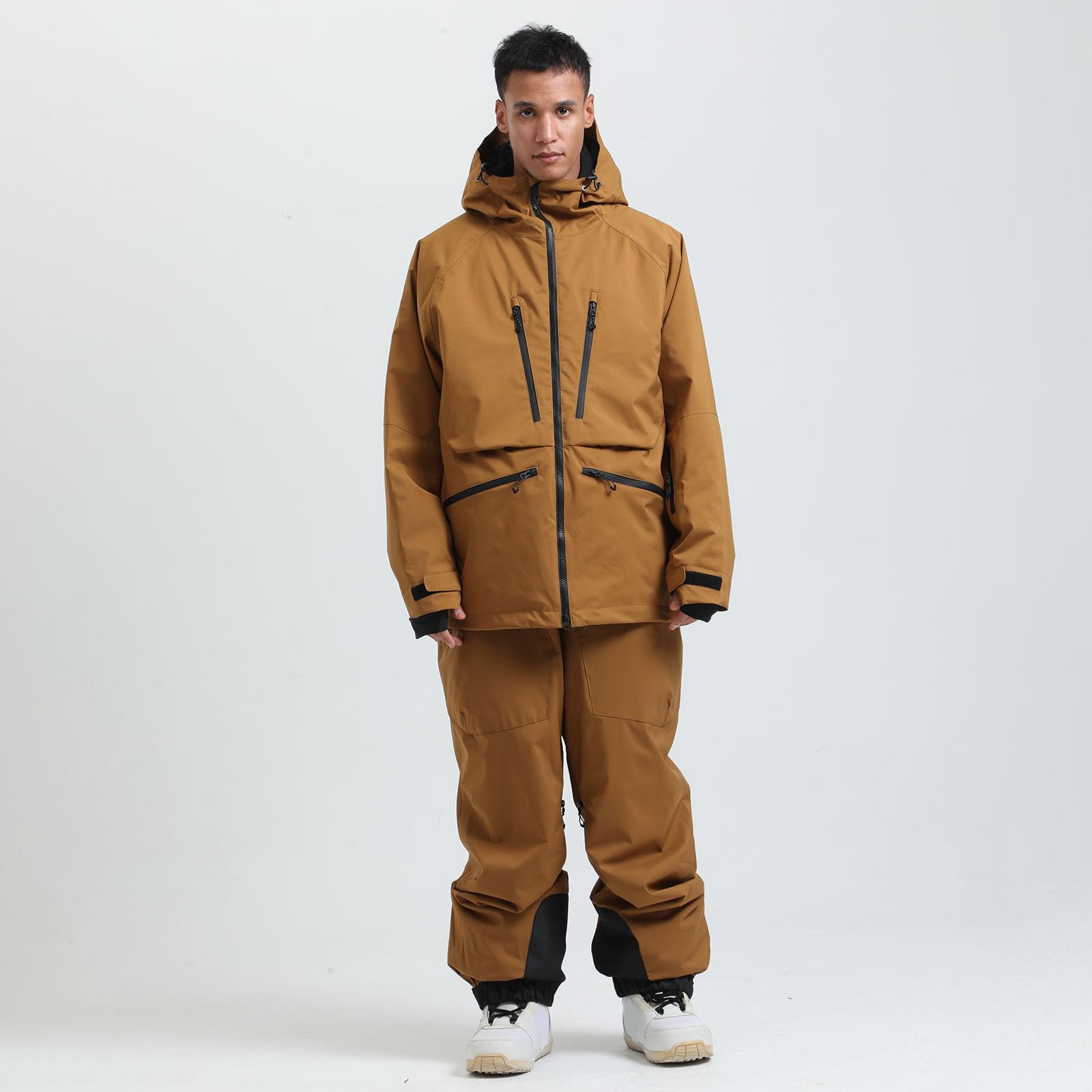 Tuta Snowboard Uomo Completo Termico Intera Tuta da Sci Elegante Salopette da Sci Montagna Impermeabili Curvy da Neve Invernale Calda Da Pattinaggio Su Ghiaccio Cappotti Isolata Antivento Parka