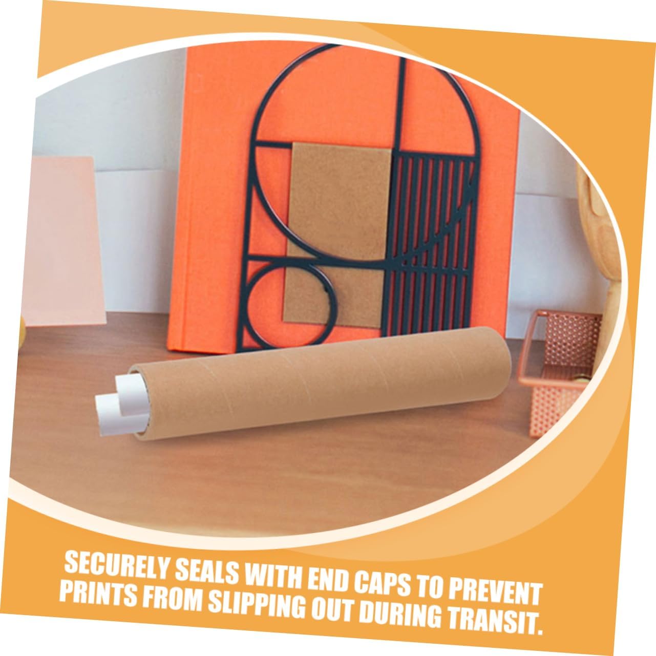 Holibanna 2Pcs Heavy Duty Artwork Storage Tubes Mailing Tubes with End Caps for Secure Document Transport and Long Term Storage for Posters and Art Prints