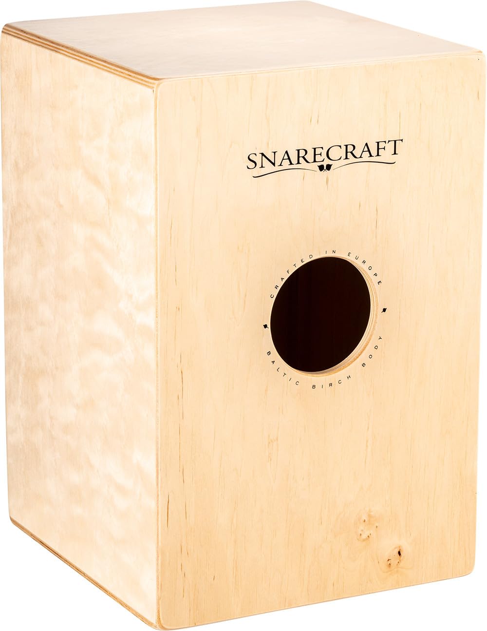 Meinl Percussion Snarecraft Cajon Instrument - Drum Box Compatto con 2 Cordiere - Superficie di Suono Radica (SC80BW)