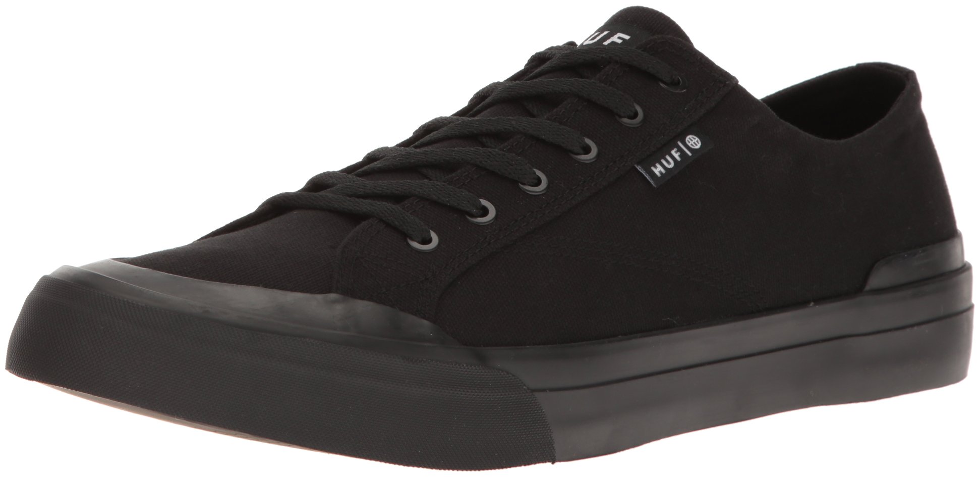 HUF Men's Classic LO ESS TX Skate Shoe, Black/Black, 10 Regular US
