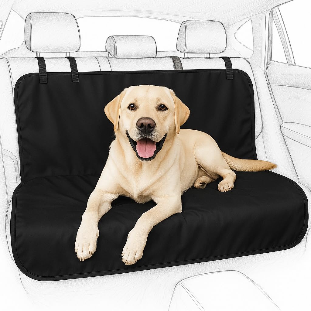 Funda Coche Perro Impermeable Que Protege los Asientos Traseros del Pelo, la Suciedad y los Arañazos – Antideslizante, Resistente y Fácil de Limpiar – 144x144cm para Todo Tipo de Vehículos