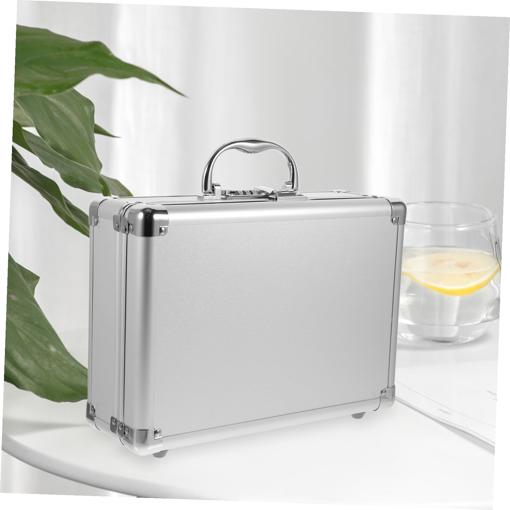 Mallette Aluminium Multifonction avec Poignée Boîte de Rangement Outils Mécanique Valise de Stockage Robuste avec Serrure à Code Organisateur Portable pour Accessoires et Bijoux