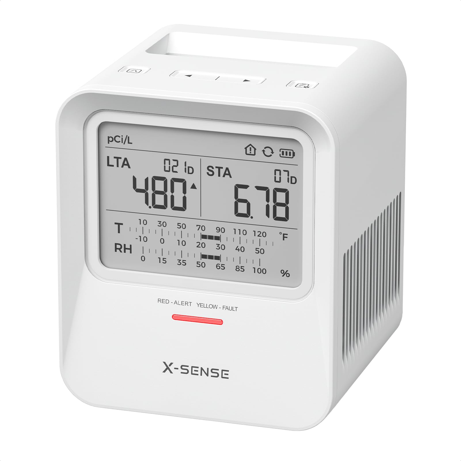 X-Sense Radon Detector, Audible & Visual Alerts, One-Touch Reset