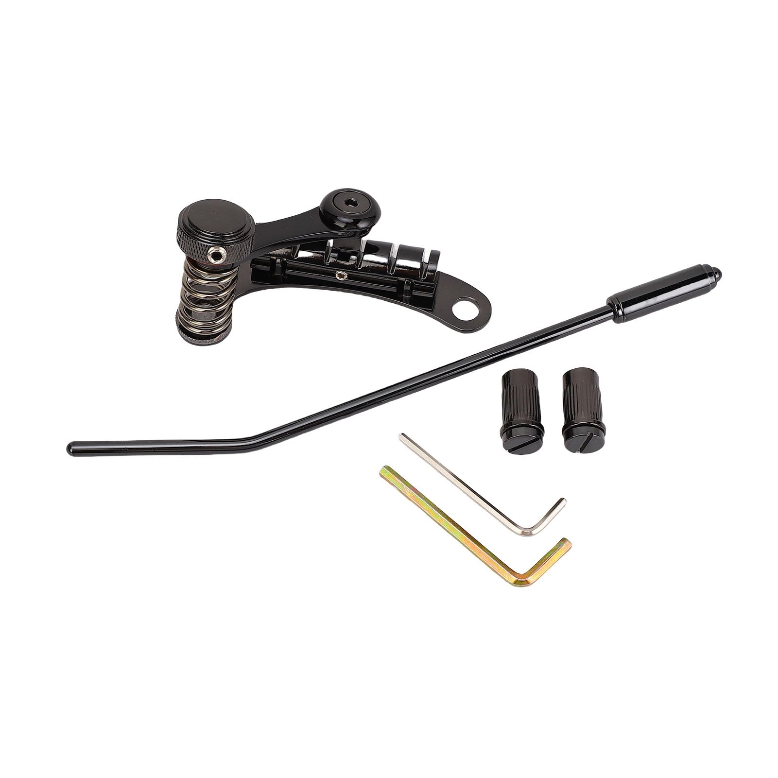 Barra de tope de puente de guitarra Barra de tope de puente de trémolo de aleación de zinc de repuesto para guitarra eléctrica Les Trem II Les Paul SG Color negro con brazo de