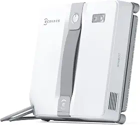 ECOVACS WINBOT Mini robô de limpeza de janelas – design compacto, bicos duplos com spray ultrassônico, sistema de proteção de 9 estágios, planejamento inteligente de caminho, 3 modos de limpeza