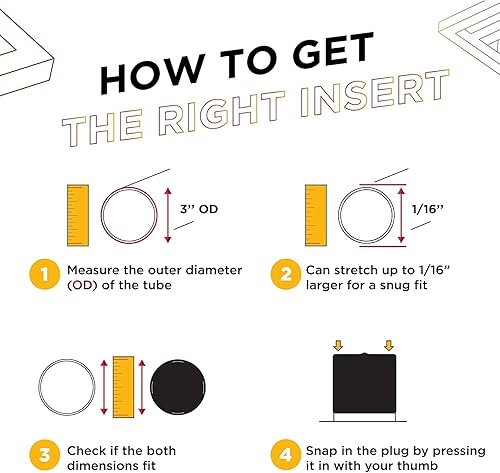 Miniatura 3 de Prescott Plastics Tapón de vinilo negro redondo de 3 pulgadas, cubierta de goma flexible para poste de tubería