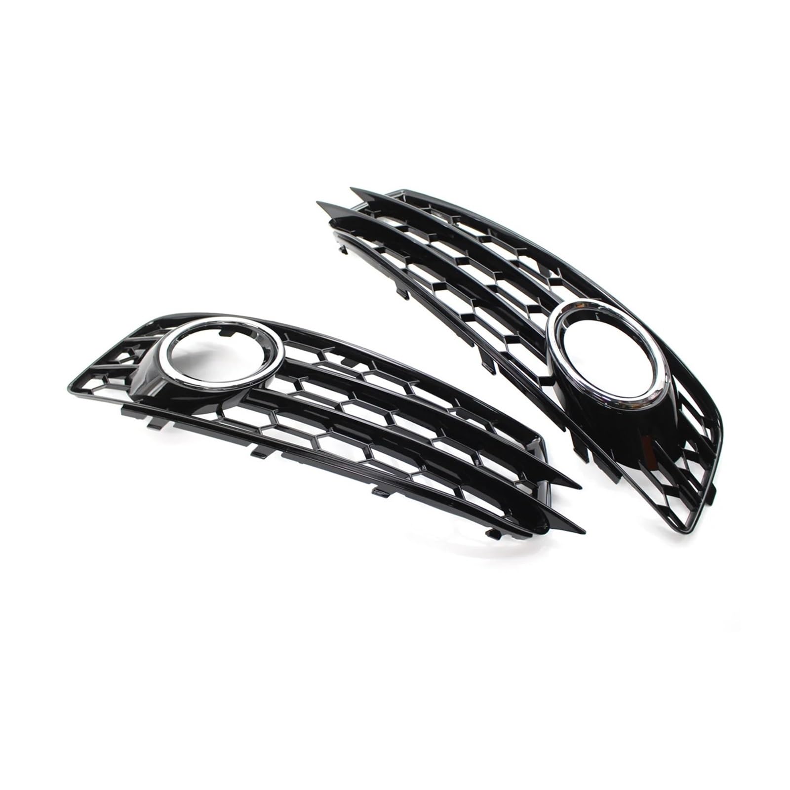 1 coppia cromata nera copertura for fendinebbia anteriore for auto a nido d'ape stile fendinebbia griglia compatibile for Audi A3 8P S-Line 2009 2010 2011 2012